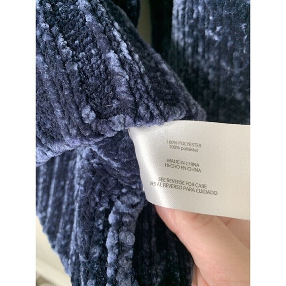 ORVIS WOMEN'S Blue CABLE KNIT SWEATER Sz Medium SUPER SOFT LONG PULLOVER - Picture 3 of 5